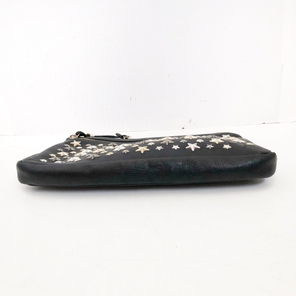 ジミーチュウ JIMMY CHOO クラッチバッグ ゼナ レザー 黒 スタッズ