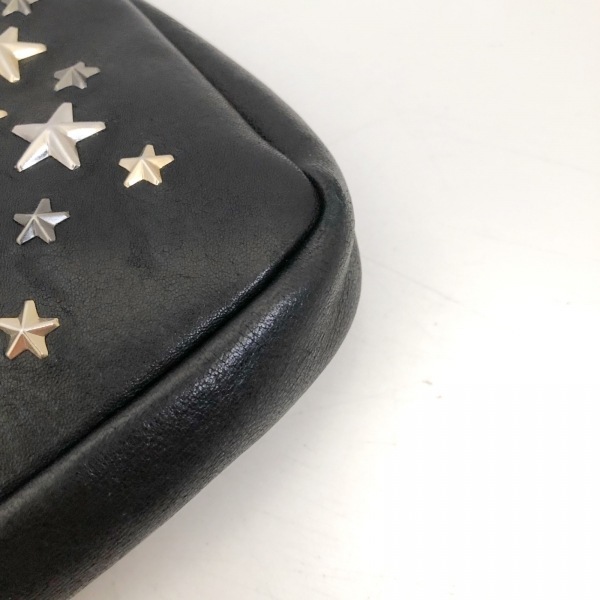 ジミーチュウ JIMMY CHOO クラッチバッグ ゼナ レザー 黒 スタッズ