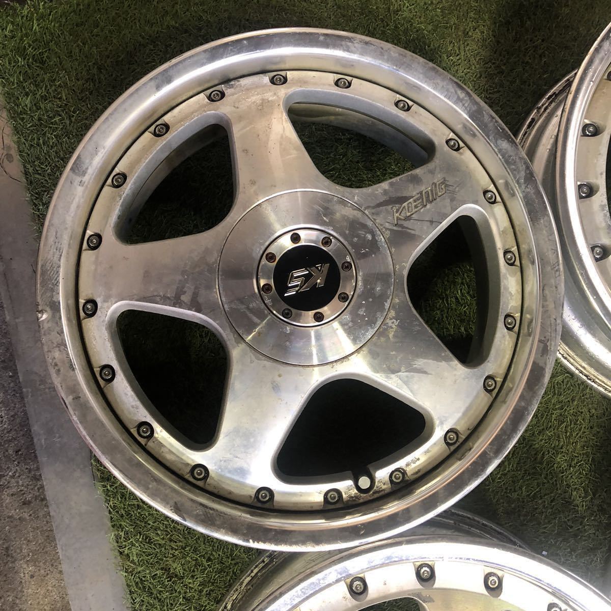 51180128】☆中古ジャンク品☆SPEED STAR KOENIG 15インチ 15×5.5 ET+ 