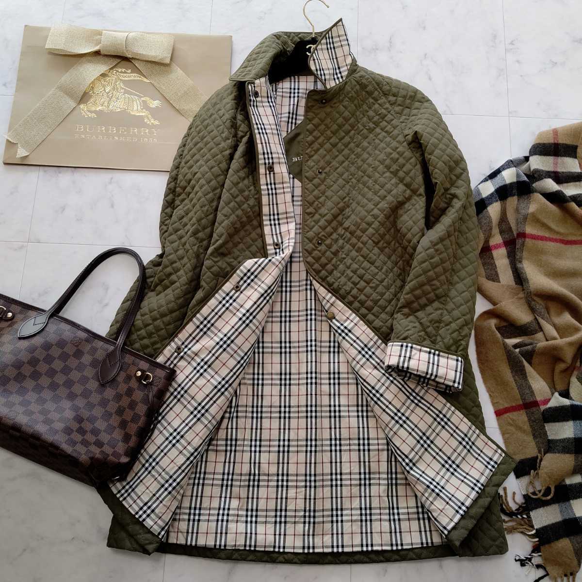 新品特価品 美品 BURBERRY LONDON バーバリーロンドン キルティング