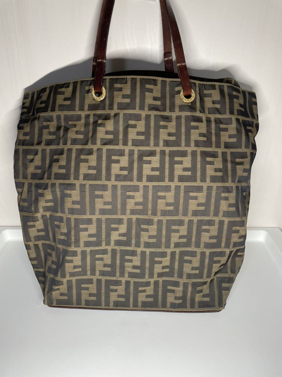 FENDI ズッカ 柄 フェンディ トートバッグ ブラウン 美品 FENDI トート 