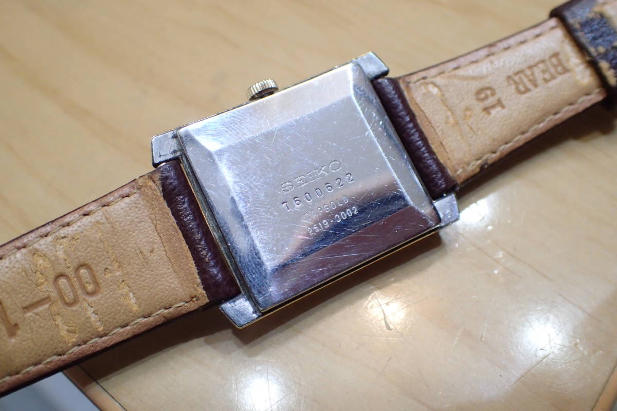 SEIKO セイコー 2519-3002 スクエア ヴィンテージ 腕時計 金張り SEIKO/セイコー シャリオ ◇2519-3002 ゴールド/スクエア アンティーク