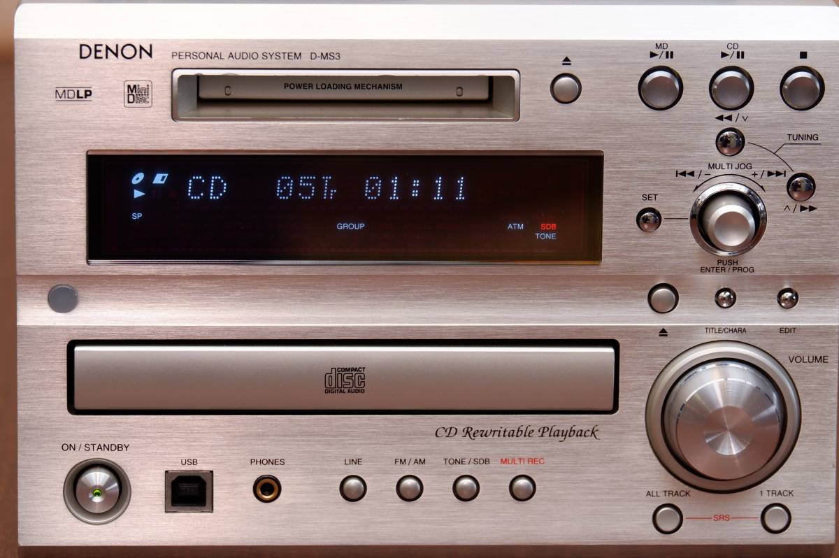DENON D-MS3 CD/MD/TUNER/AMP/USB DAC ミニコンポ 美音 1週間返品保障 