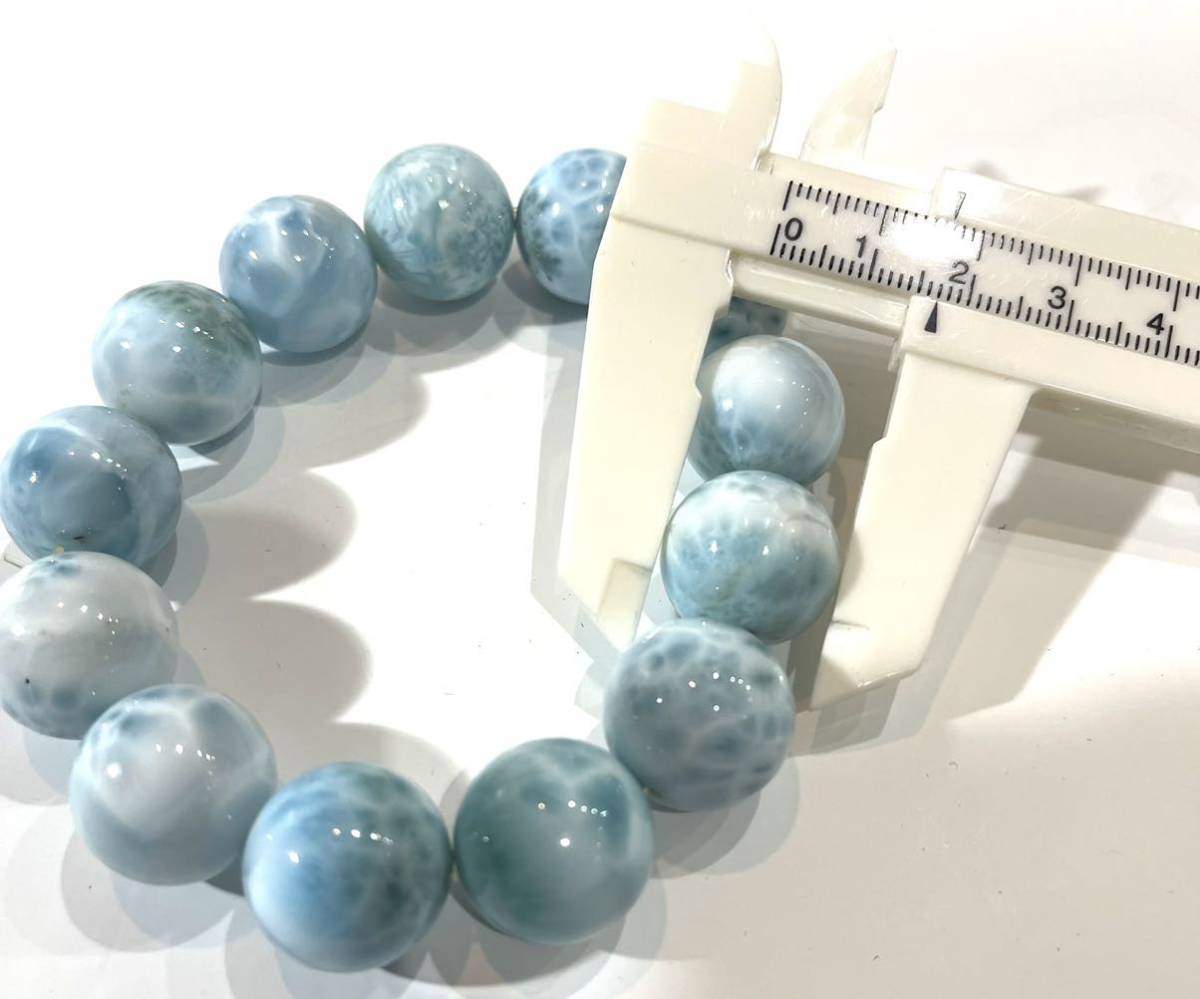 ラリマー 大玉 17mm 天然 ブレスレット高品質 特別価格⁄高品質 