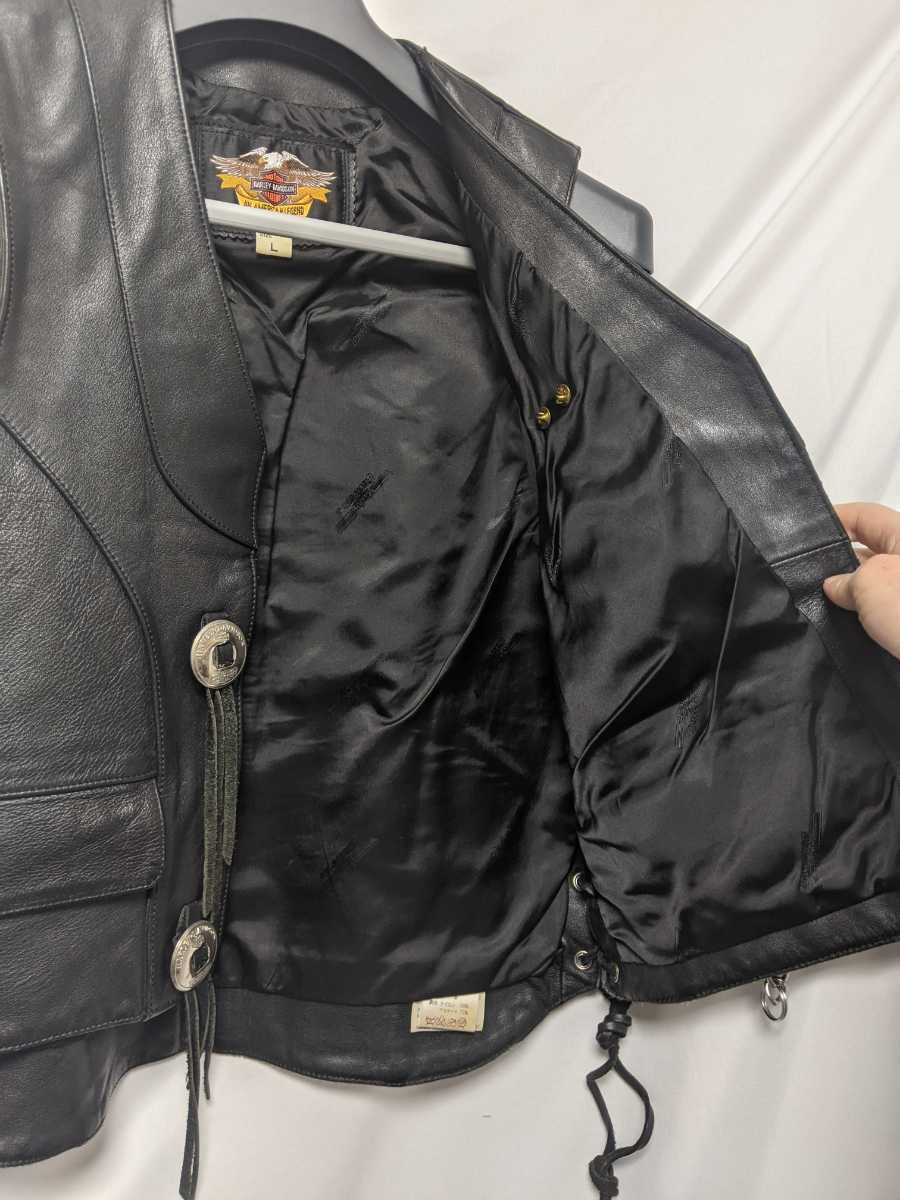 ☆1スタ☆ Harley Davidson ハーレーダビッドソン レザーベスト