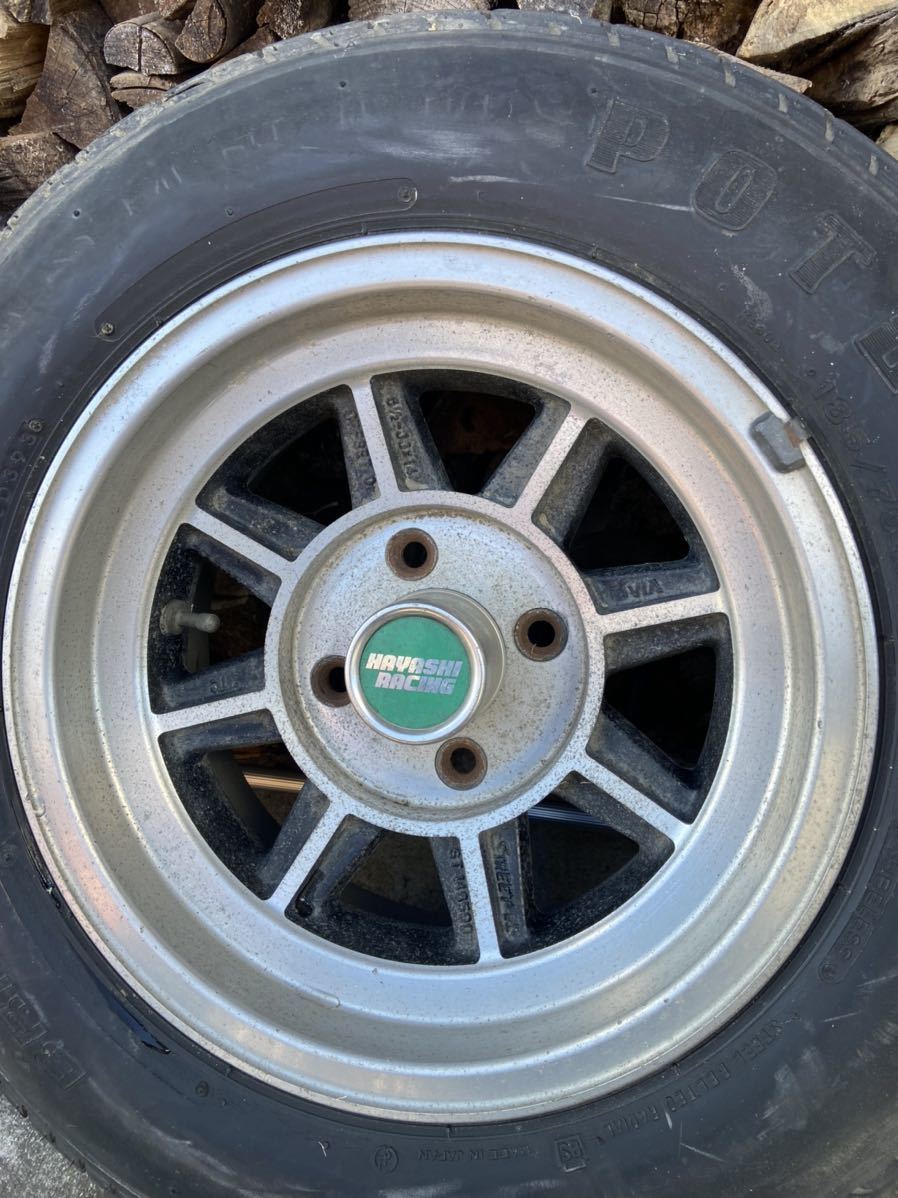 ハヤシレーシング 当時物 ハヤシストリートWL 6.5-JJ×14 オフセット0 PCD114.3 センターキャップ付き　旧車 ハコスカ ケンメリ ローレル