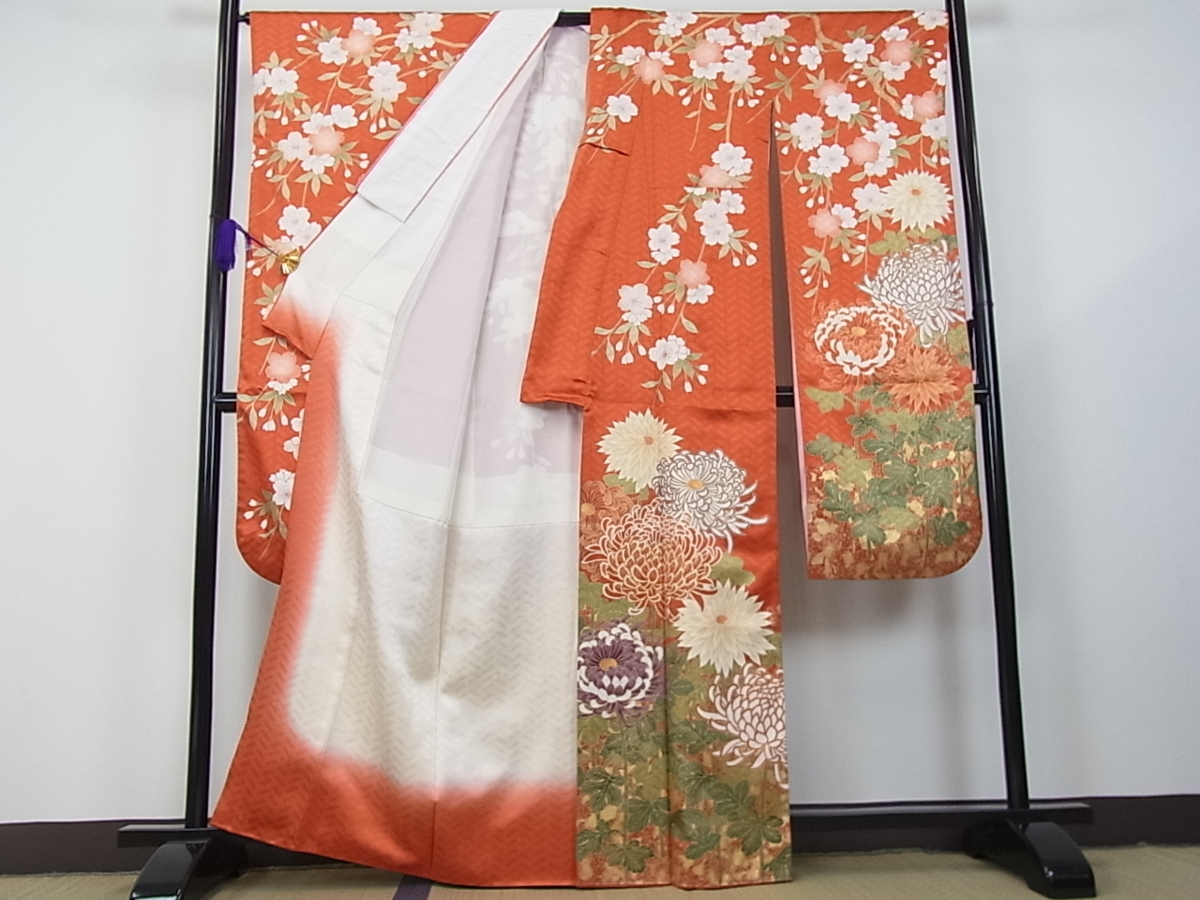 平和屋着物□極上 十日町老舗ブランド 吉澤友禅 吾妻徳穂 振袖 駒刺繍