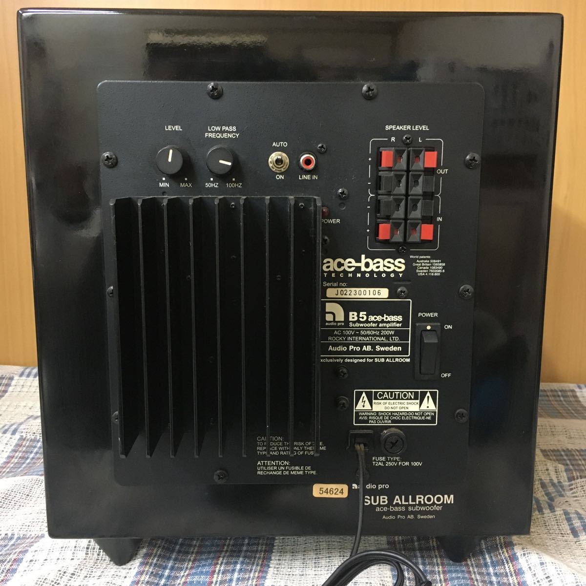 N.120 中古「ace-bass B5 Subwoofer amplifier サブウーファーアンプ