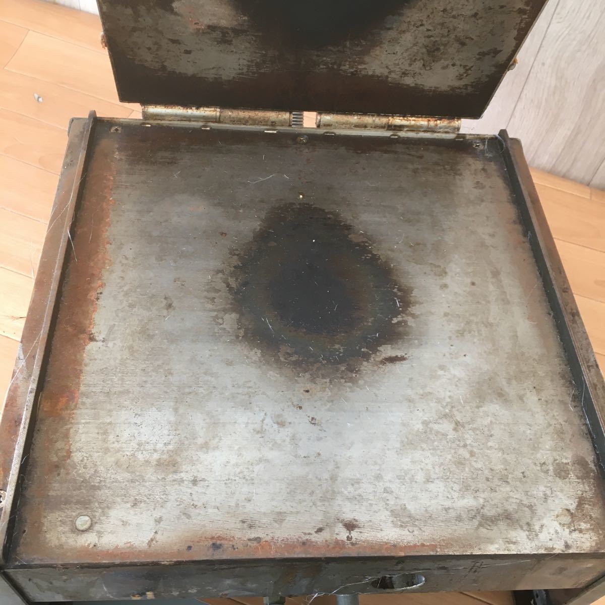 m61 佐川着払い　中古 業務用 リンナイ 都市ガス用 プレス式 いか焼き機 イカ焼き機 いか焼き イカ焼き バーナー R-402S2 _2