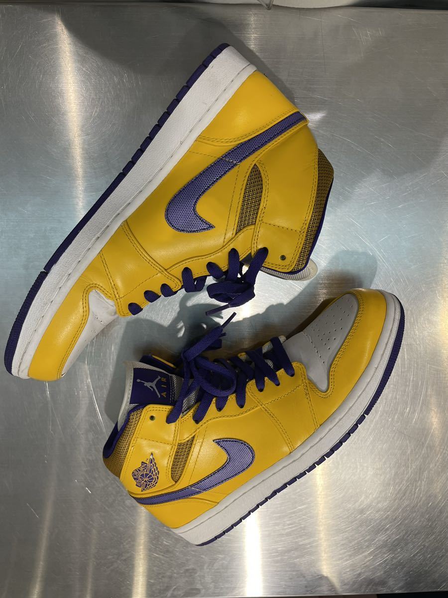 極希少 限定 NIKE JORDAN1 MID Lakers 】 ナイキ ジョーダン1