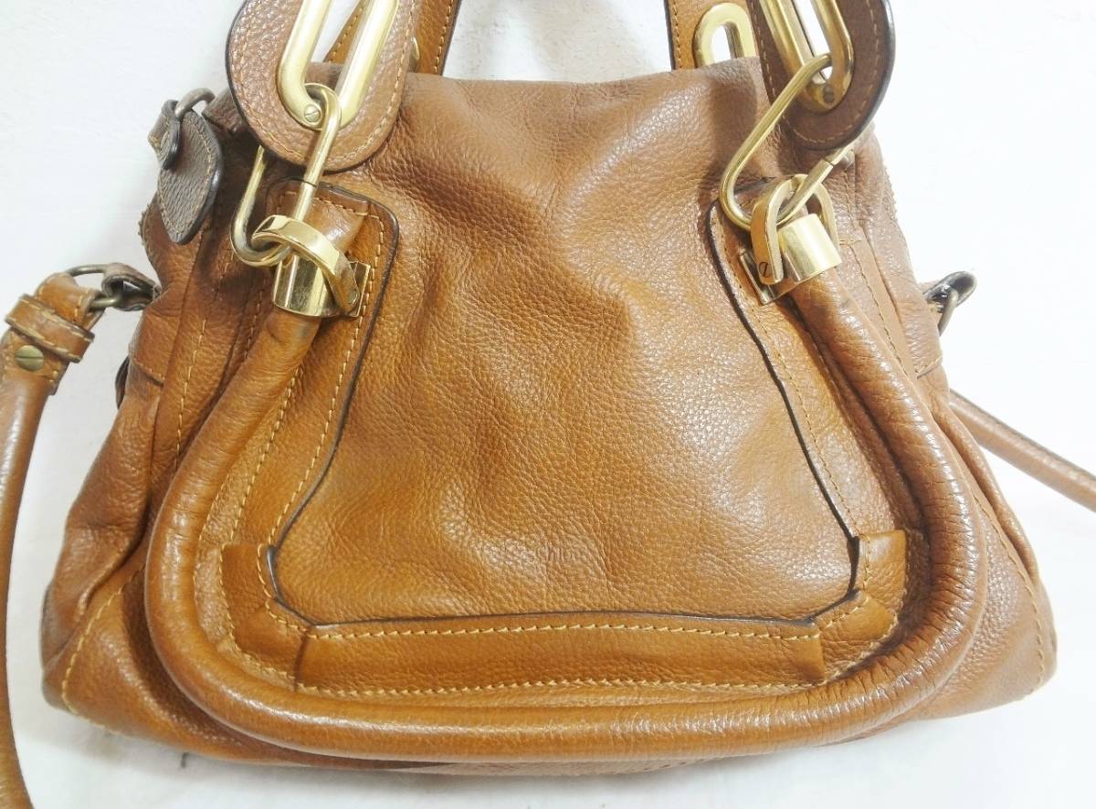 人気 格安】 Chloe クロエ パラティ レザー ゴールド金具 2WAY 