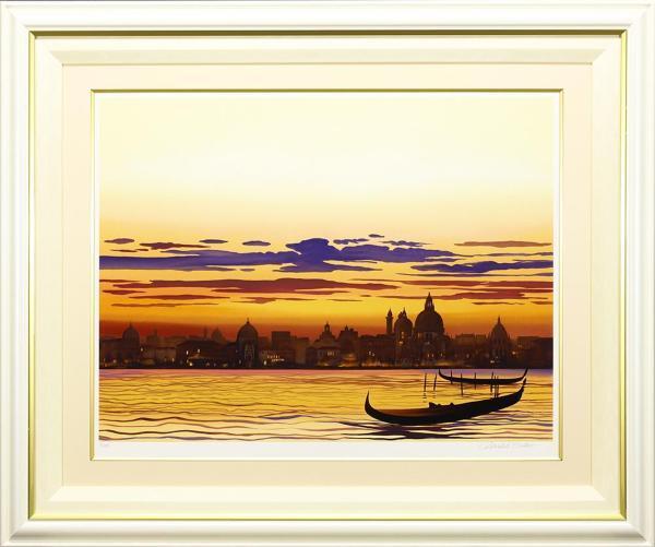 真作】【WISH】ミッシェル・バテュ Michele Battut「哀愁のゴンドラ