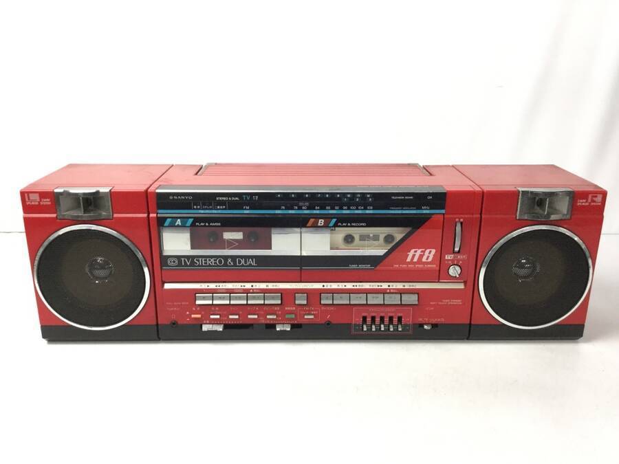 昭和レトロ SANYO MR-FF8 ラジカセ レッド 【公式通販】