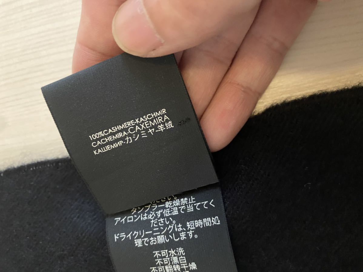 美品！送料込み！高級！GUCCI シマ　マフラー　グッチ　ヴィトン　ネックウォーマー 大判ストール ブラック ジョンストンズストール