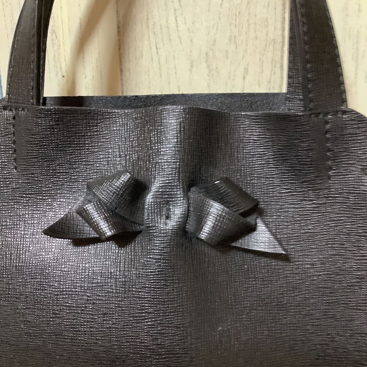 FURLA フルラ レザートートバッグ ブラック 冠婚葬祭 入学式 卒業式 