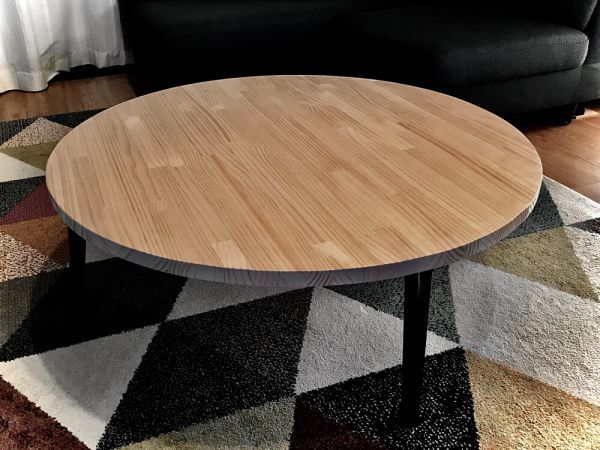 【送料無料】 ローテーブル 丸形 90cm パイン ナチュラル 折りたたみ脚 送料無料 ローテーブル パイン 8角 120cm 木製