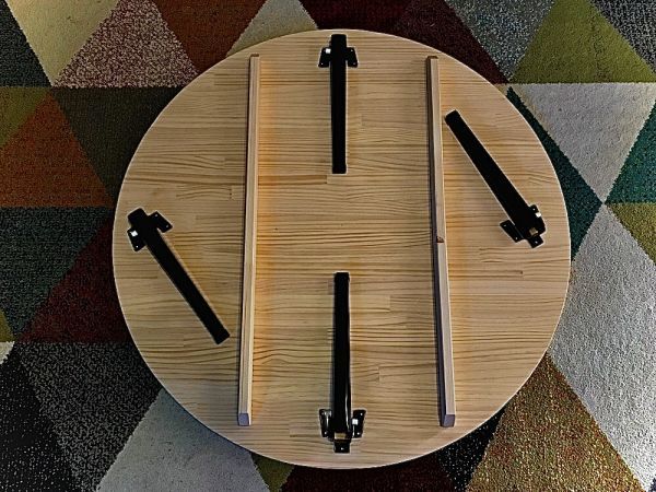 【送料無料】 ローテーブル 丸形 90cm パイン ナチュラル 折りたたみ脚 送料無料 ローテーブル パイン 8角 120cm 木製