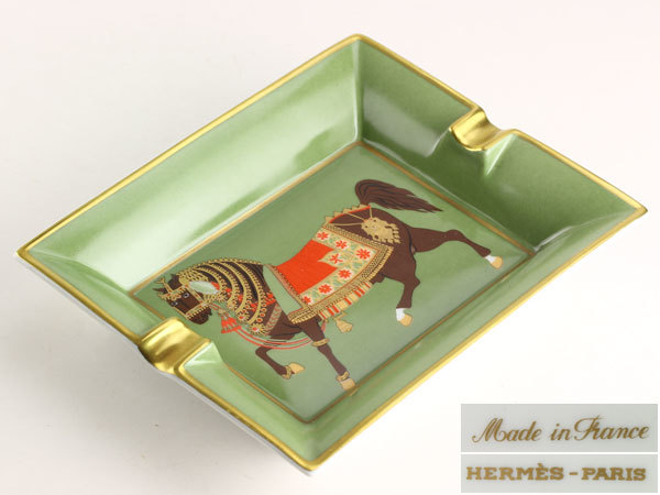 HERMES 陶器製 灰皿 馬具デザイン 帽子 HERMES - HERMESエルメス