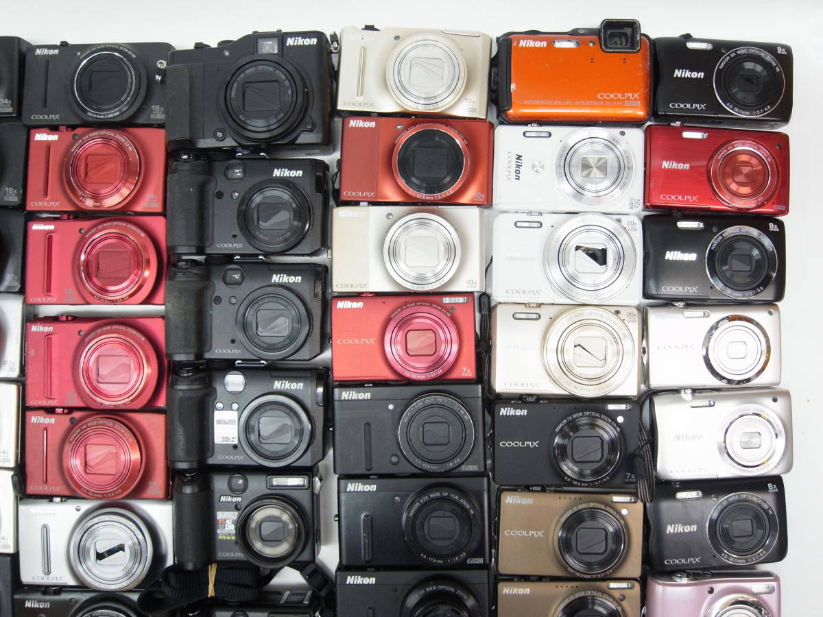 93 ) デジタルカメラ・ Nikon まとめ 83台・動作未確認ジャンク扱 