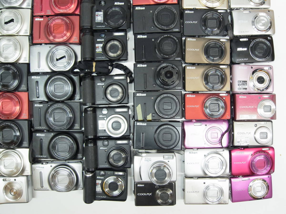 93 ) デジタルカメラ・ Nikon まとめ 83台・動作未確認ジャンク扱 全て