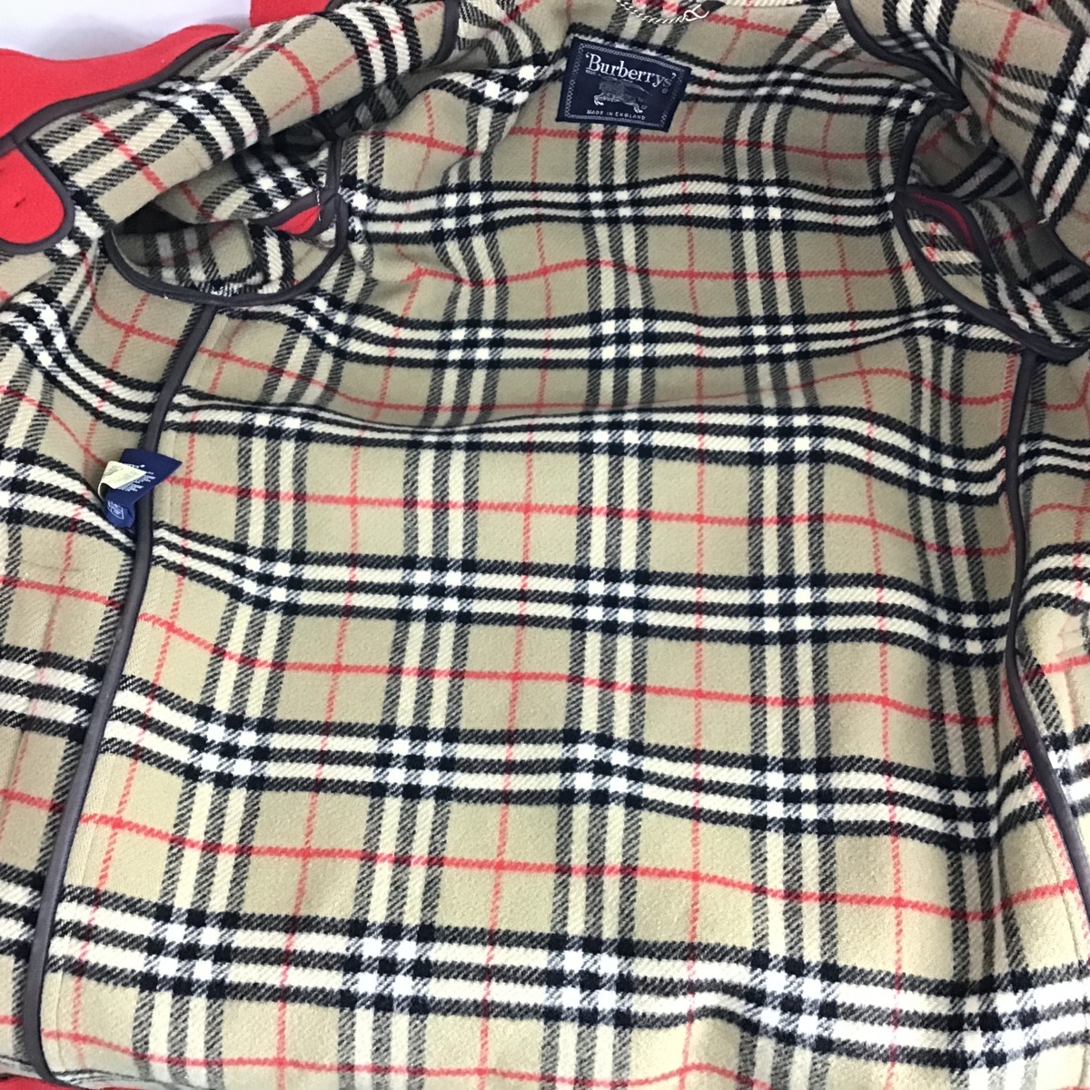 BURBERRY'S バーバリーズ 赤 ダッフルコート メンズ ☆美品☆【同梱