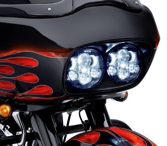 ロードグライド | LED LEDヘッドライト ハーレー ヘッドライト FLTRX ブラック&frasl;クローム ハロメーカー 7インチ ロードグライド用 FLTRK クローム HogWorkz Road 交換用
