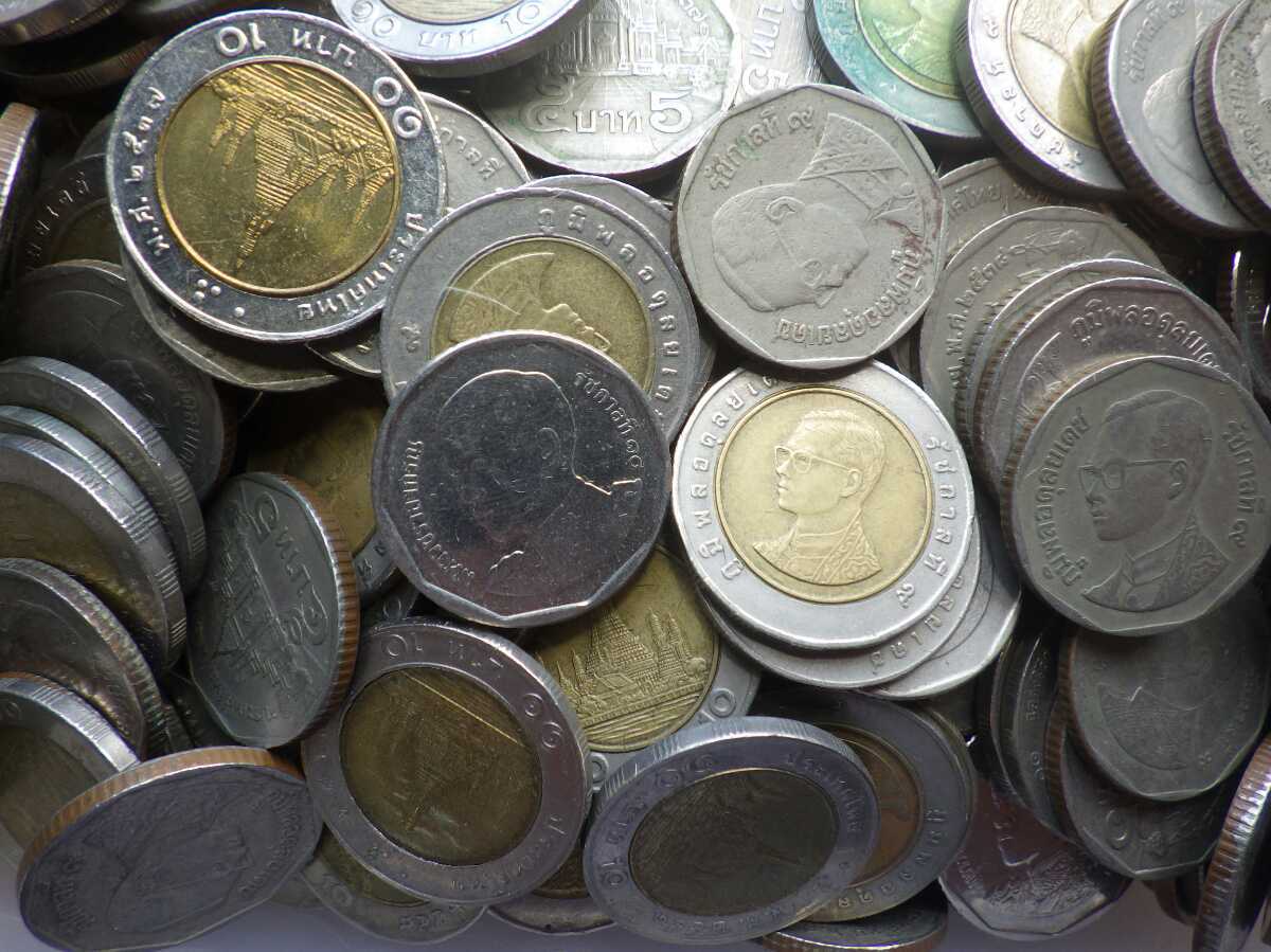 タイ 6000バーツ分 5バーツ以下は含まれておりません 硬貨 貨幣
