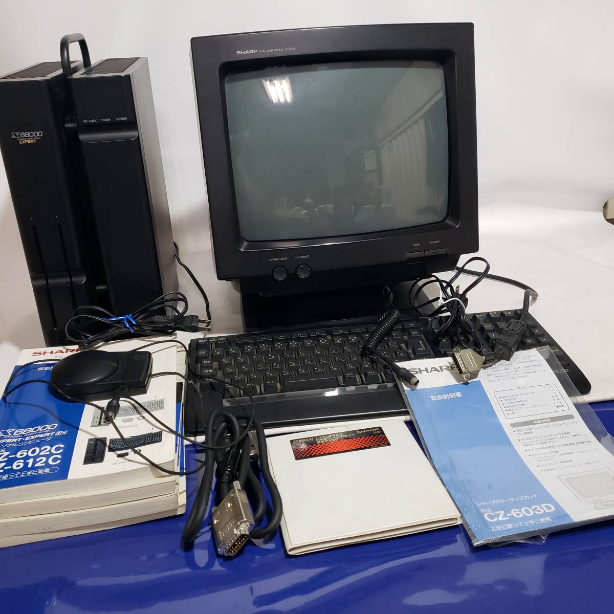 X68000 EXPERT CZ-602C-BK Computer SHARP Serviced w⁄Keyboard Fully