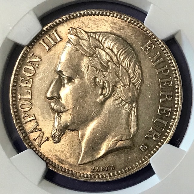 【大人気，限定SALE】 1867BB フランス 5フラン銀貨 ナポレオン３世 NGC MS61(ヨーロッパ)｜売買されたオークション情報、yahooの商品情報をアーカイブ公開 - オークファン ヨーロッパ