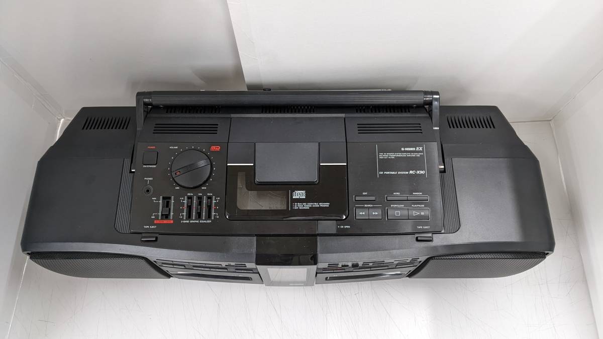 ◎ジャンク!! CDラジカセ Victar ビクター 【 RC-X90 】 はだか品 / カセット再生不可、片側フタが開かず、CD再生可、未掃除現状お渡し品 Victor CDラジカセ ジャンク 値下げ商品 ビクターCDラジカセ 古い