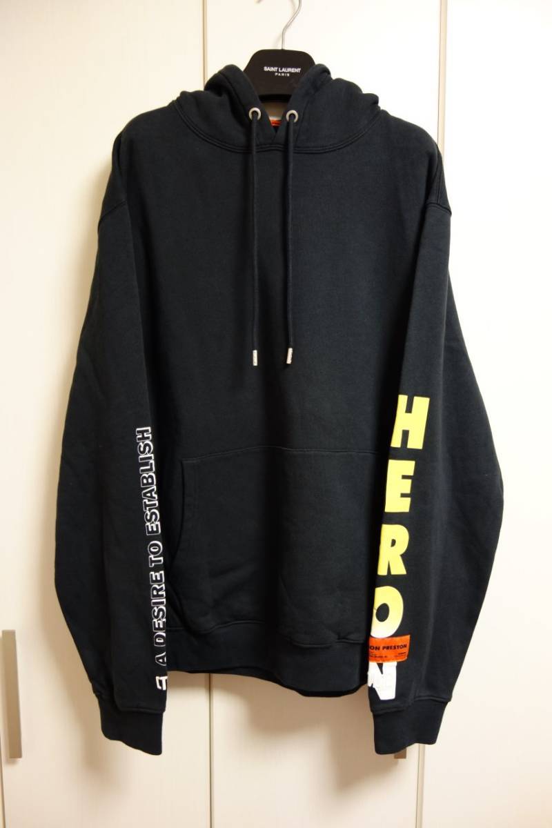 国内正規】【M】【HERON PRESTON】HOODIE SKULL OFF BLACK MULTI  
