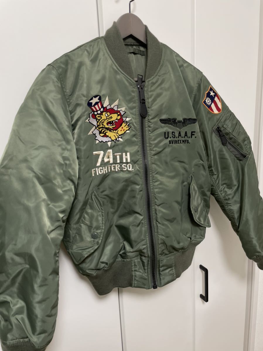 【美品】AVIREX MA-1フライトジャケット 35周年限定モデル Mサイズ アビレックス サイズM フライトジャケット MA-1 35周年記念モデル