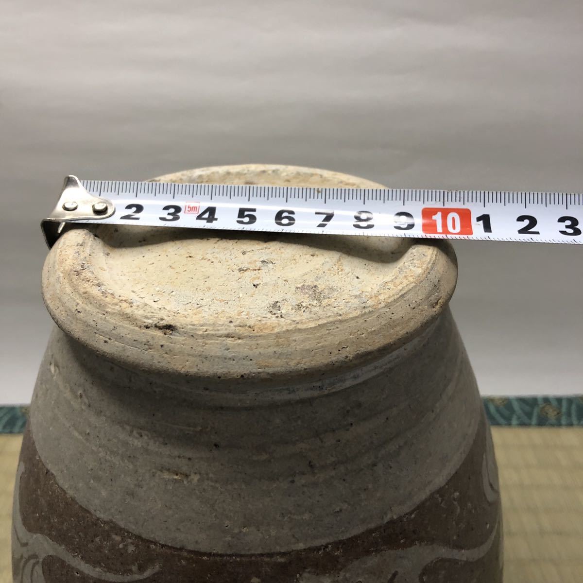 中国 磁州窯 掻き落とし壺 花瓶 水指 【公式通販】