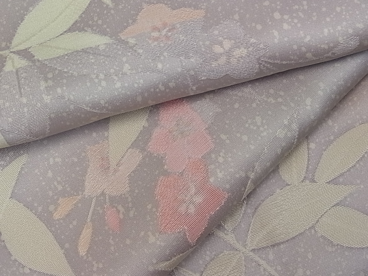 平和屋着物□上質な小紋 草花文 たたき染め 逸品 未使用 km419 逸品