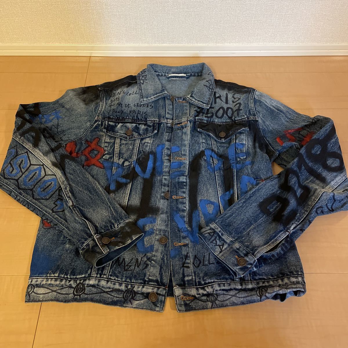 バレンシアガ BALENCIAGA デニムジャケット グラフィック 