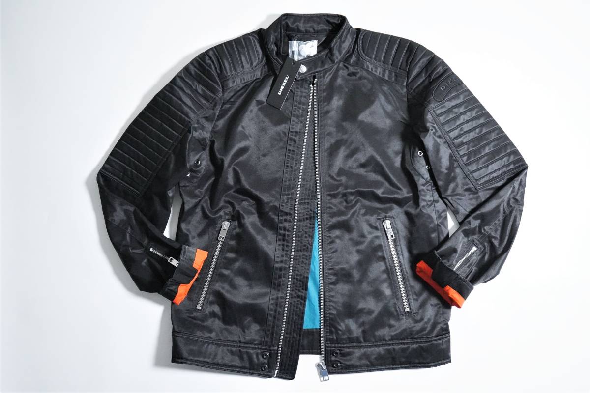 /正規品 秋冬 4万 サイズM DIESEL ディーゼル JSHIRO JACKET 男らしい ブラック バイカー ジャケット ブルゾン