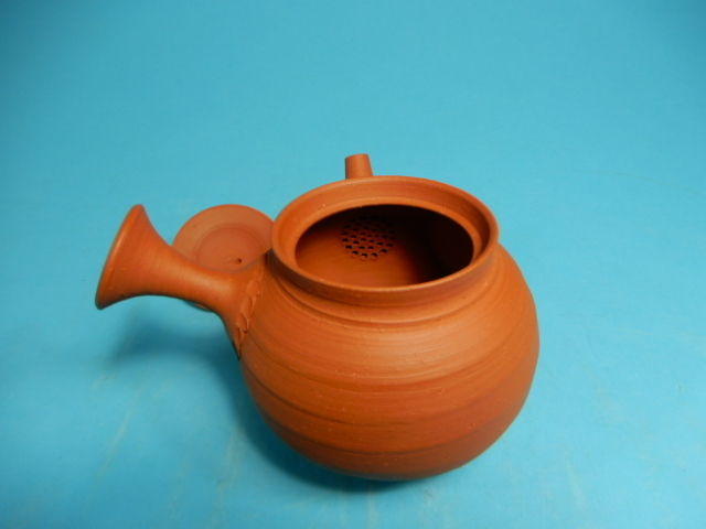 常滑焼 常山窯 山田 想 朱泥急須 横手急須 栞付き 黄布付き