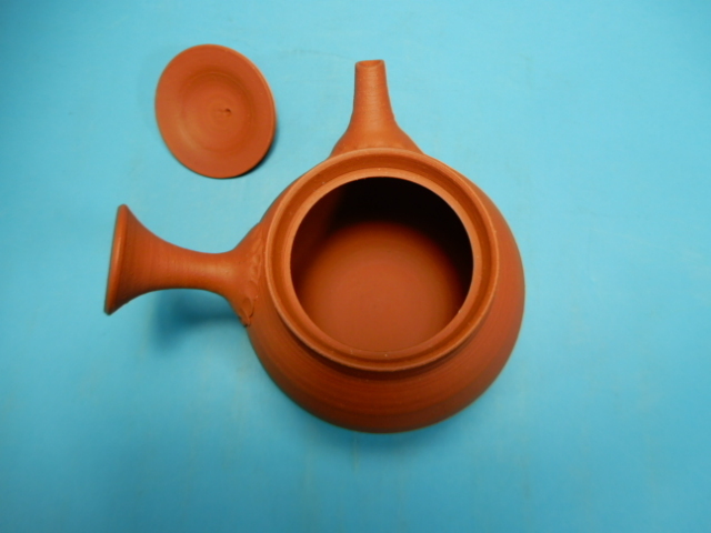 常滑焼 常山窯 山田 想 朱泥急須 横手急須 栞付き 黄布付き 共箱付き