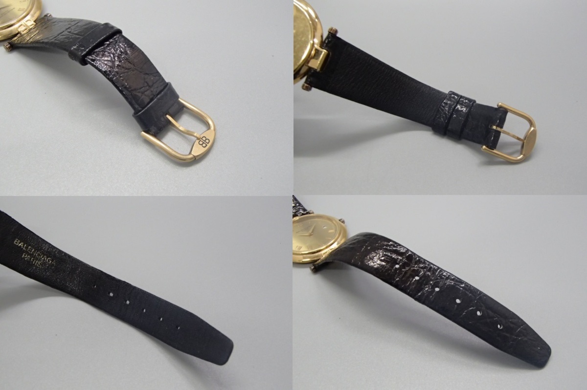 R2☆不動品☆ バレンシアガ 腕時計 18KGP TG88 1 00200 ゴールドカラー 