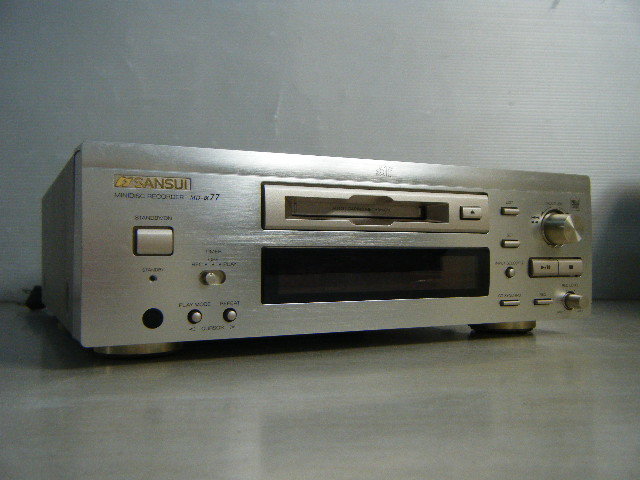 【セール，安い】 3ひ22 SANSUI サンスイ MDレコーダー MD-&alpha;77 コンポ aelfシリーズ MDデッキ オーディオ機器 通電のみOK ジャンク品(MDコンポ)｜売買されたオークション情報、yahooの商品情報をアーカイブ公開 - MDコンポ