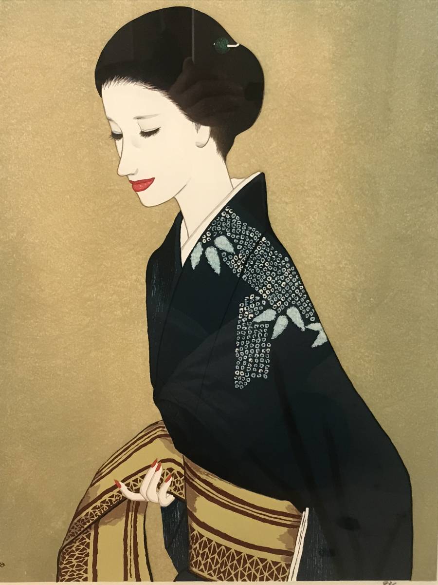 高沢圭一 「帯」 木版画 刷り込みサイン・落款・エディション・作品