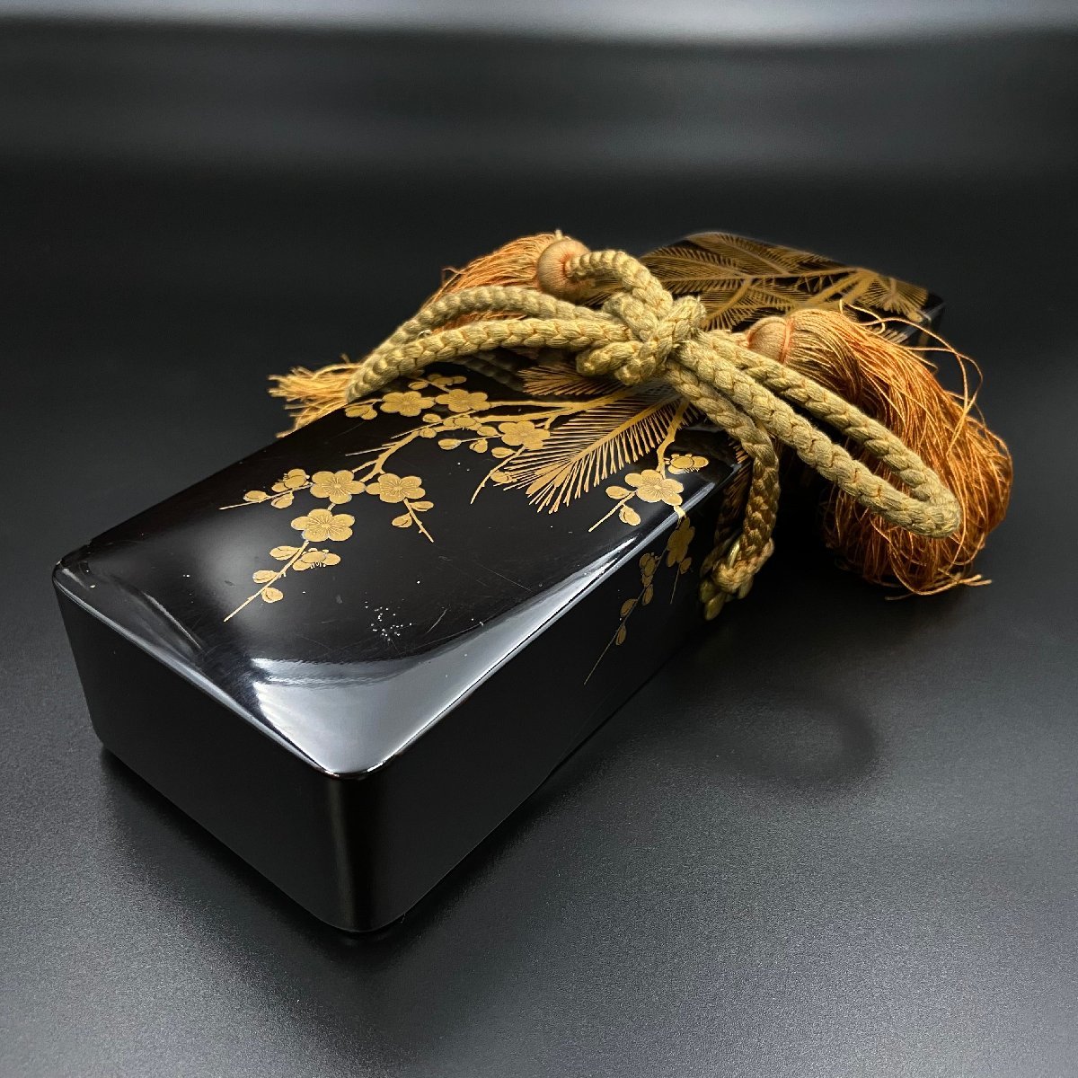 宝蔵】時代漆器 松梅蒔絵筆入れ 玉手箱 文箱 23cm 1円 2026年