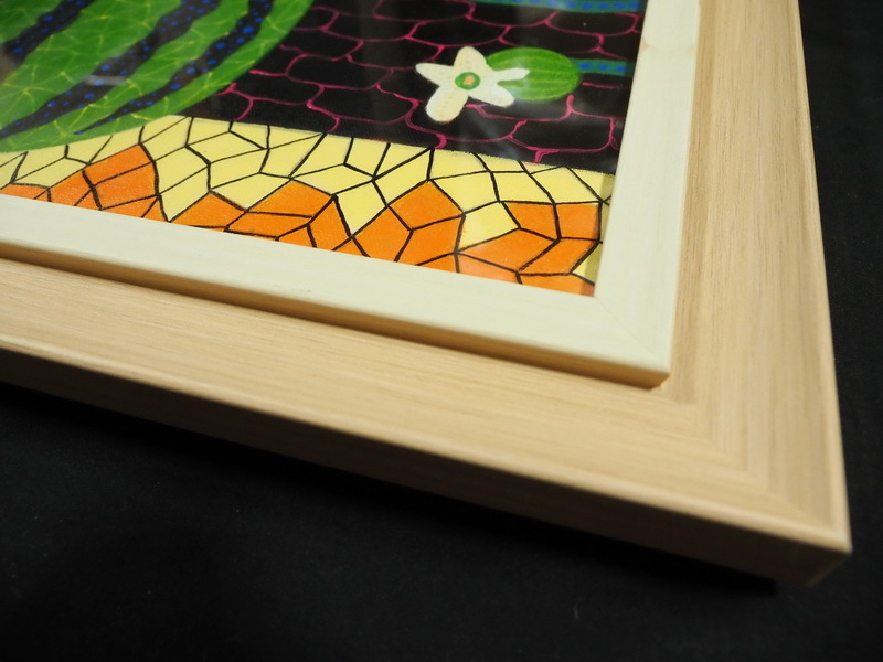 ◎　静物画　スイカ／西瓜　日本　果物　F6号画作・額装　中古絵画　◎