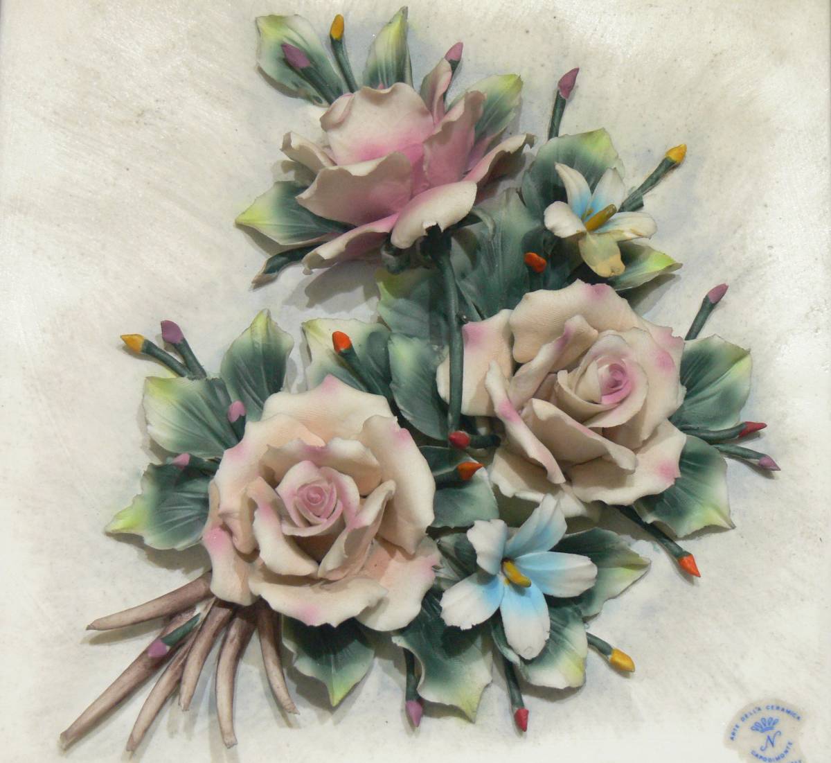 ➇capodimonte カポディモンテ陶花 バラ ➇capodimonte カポディモンテ陶花 バラ イタリア CAPODIMONTE