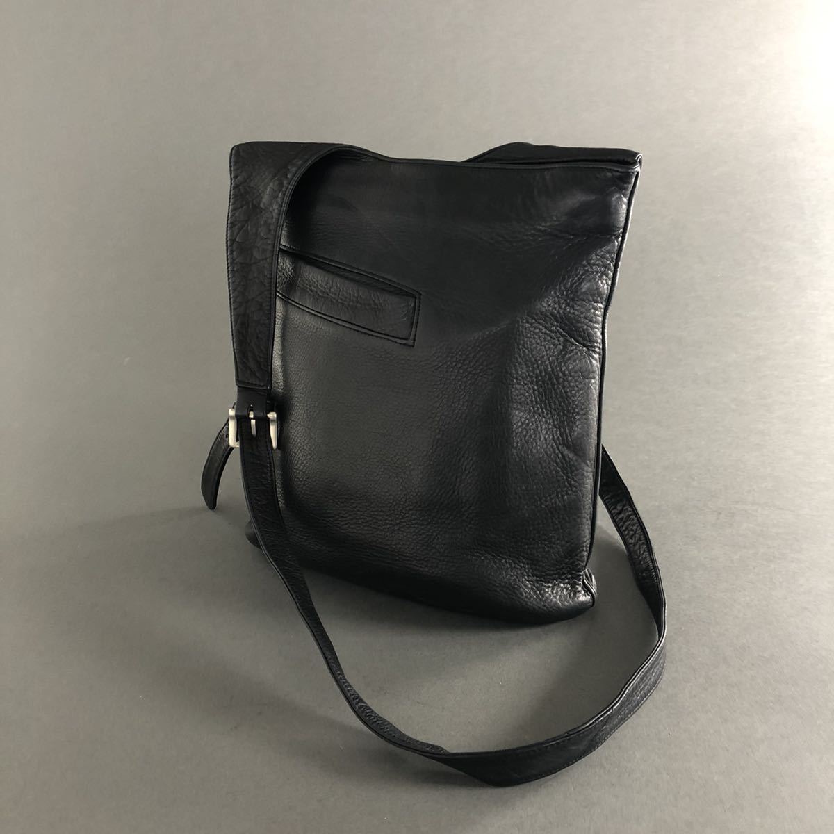 Bb21 MICHIAMO ミキアモ ショルダーバッグ 斜め掛け鞄 牛革/クロス 