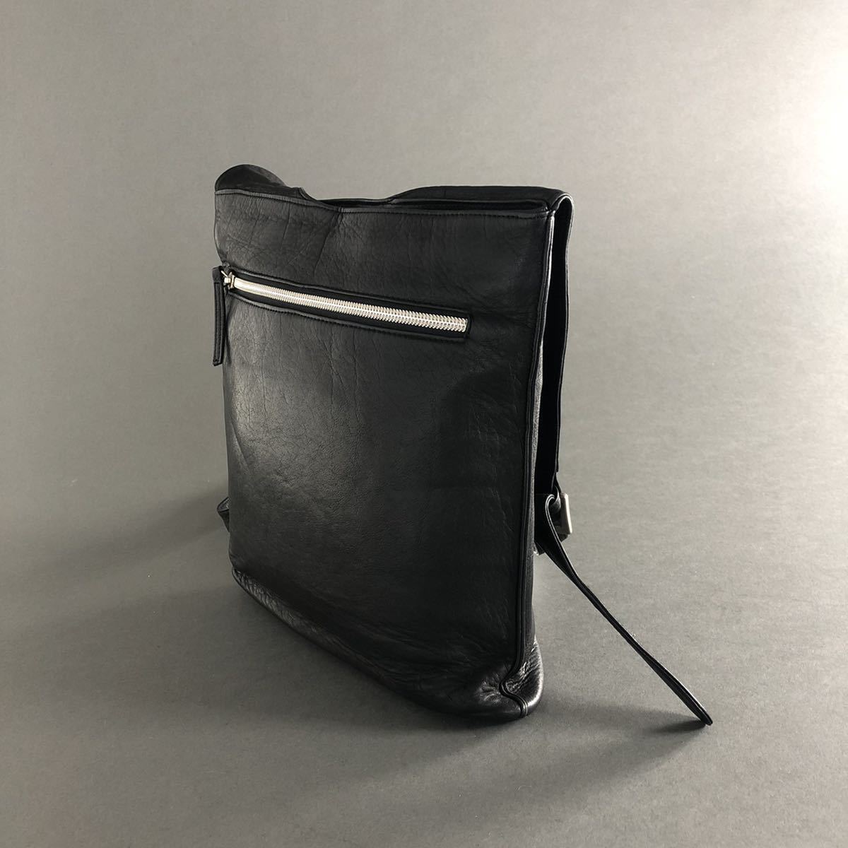 Bb21 MICHIAMO ミキアモ ショルダーバッグ 斜め掛け鞄 牛革/クロス 