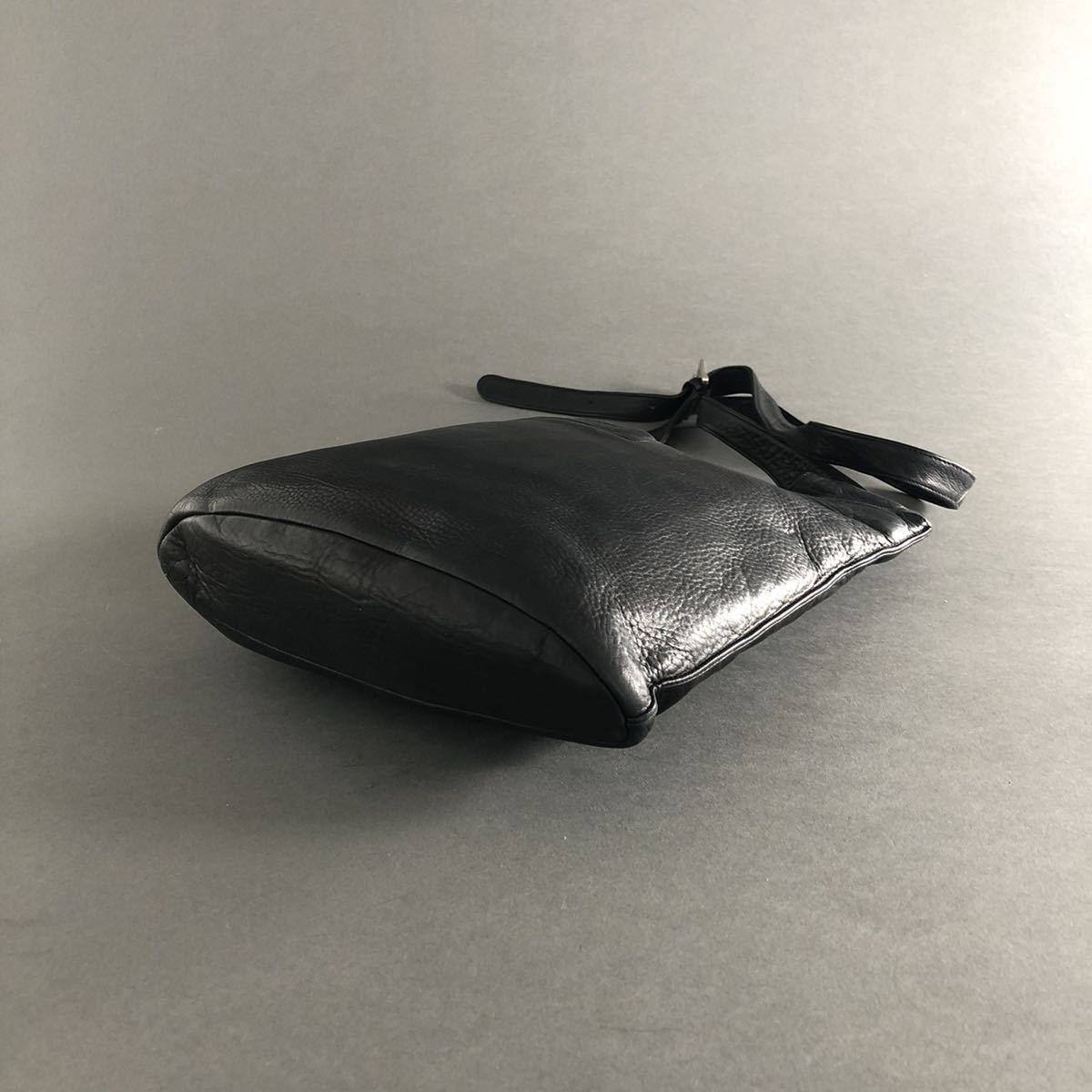 Bb21 MICHIAMO ミキアモ ショルダーバッグ 斜め掛け鞄 牛革/クロス 