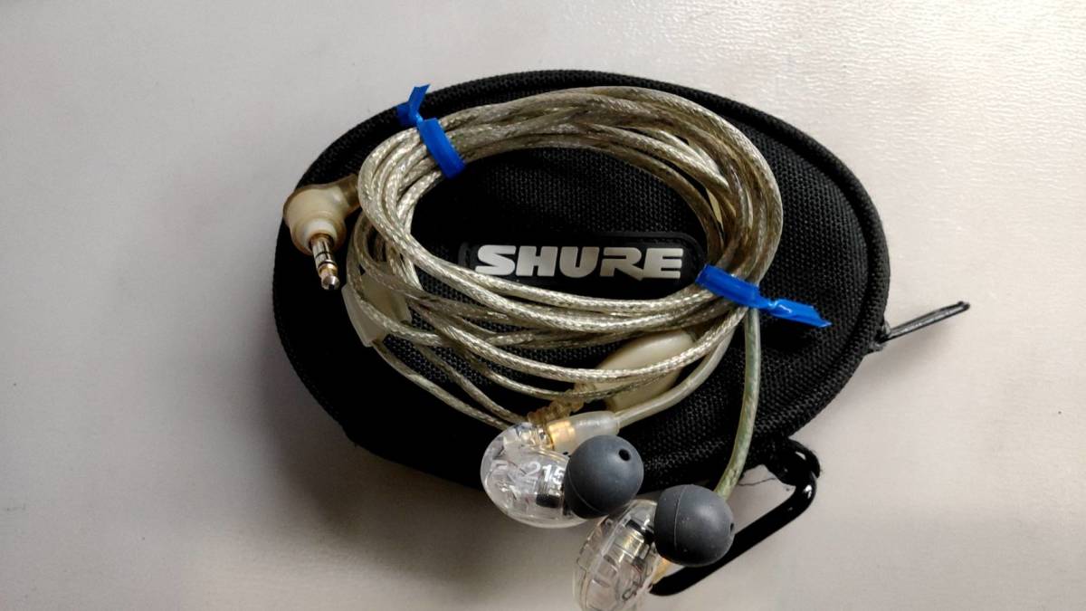 NR0074●SHURE シュア 高遮音性イヤホン (有線タイプ) / SE215　ケース付き　中古美品　送料無料 シュア SHURE 高遮音性イヤホン Special 島村 )