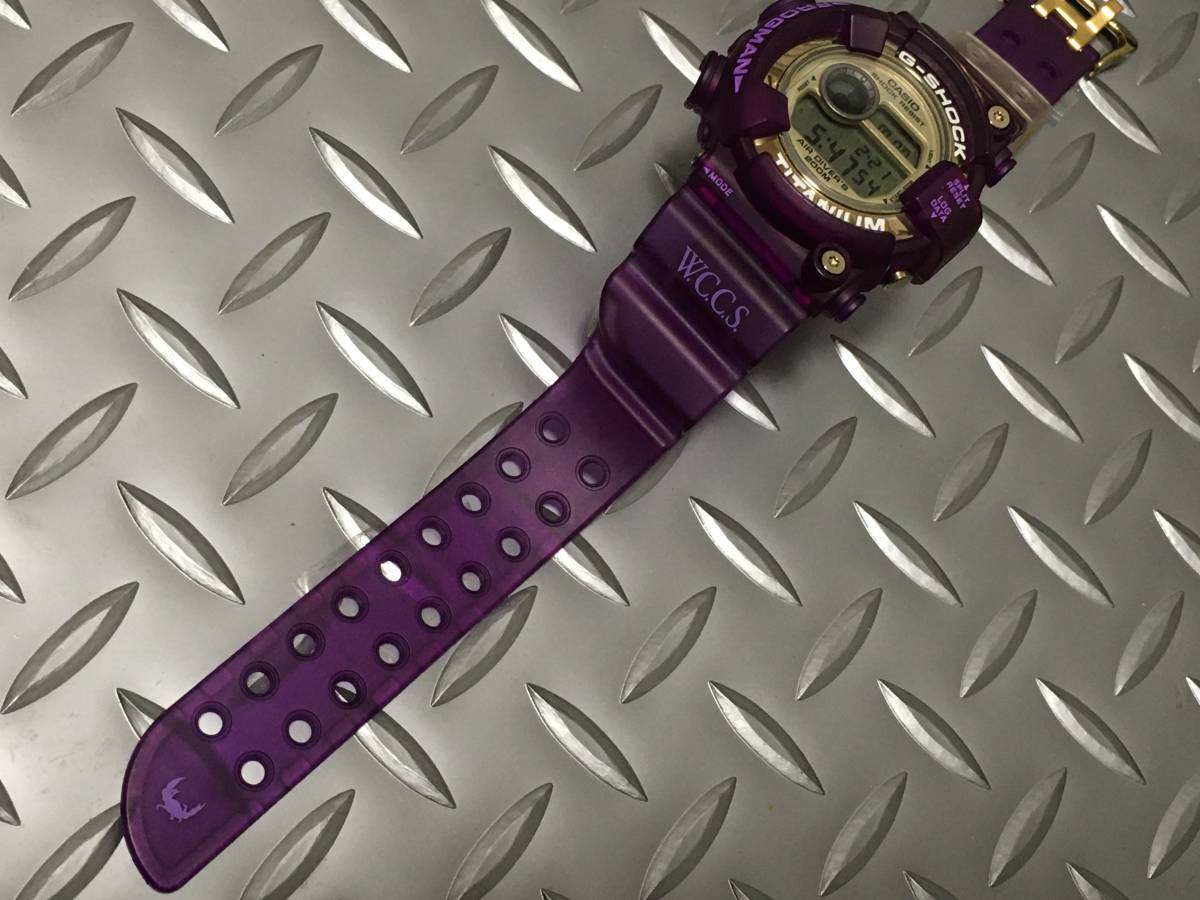 電池新品　美品　FROGMAN　DW-8201WC G-SHOCK パープル WCCS FROGMAN パープル染色カスタム 【DW-8201WC-9T】ゴールド WCCS DW