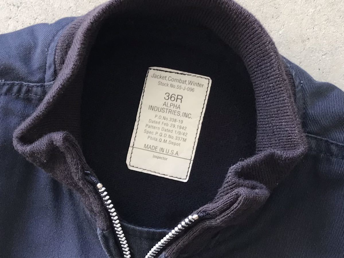 USA製 ALPHA INDUSTRIES タンカースジャケット 36R アルファ メンズ 
